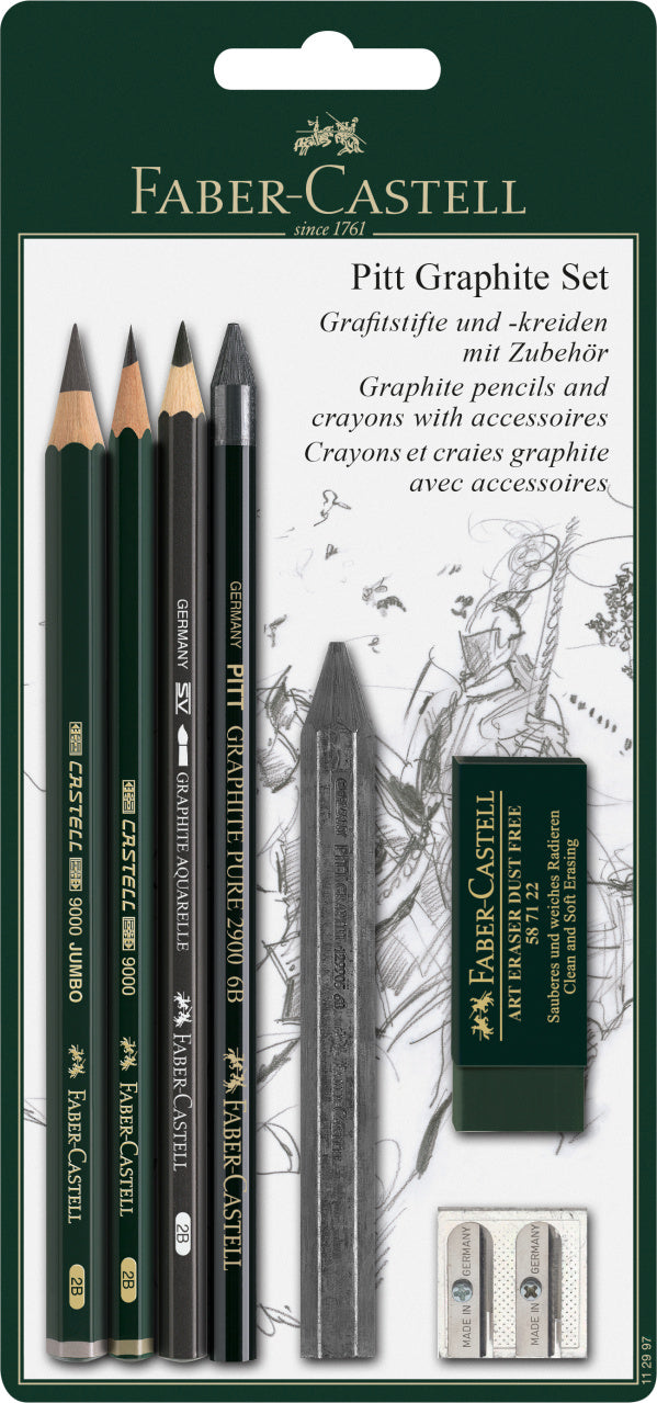BLISTER 7 PIESE PITT GRAFIT FABER-CASTELL BLISTER 7 PIESE PITT GRAFIT FABER-CASTELL